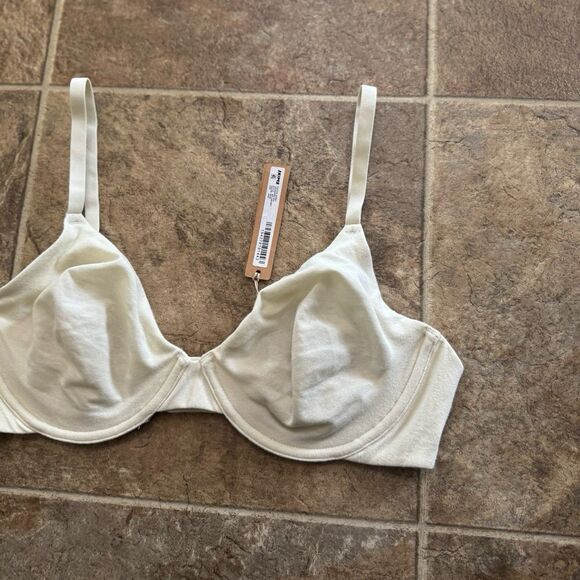 Skims Cotton Jersey T-shirt Bra Bone Size 34DD - Picture 5 of 11